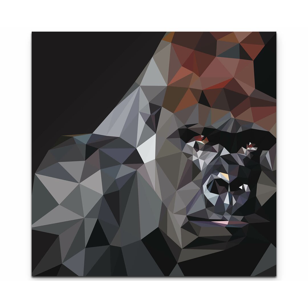 Leinwandbild Gorilla – Geometrische Formen