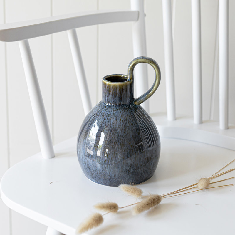 Modern Porcelain Table Vase, Blue