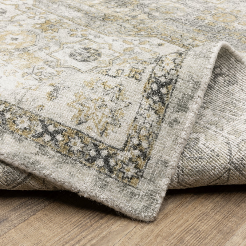 Tapis oriental en laine / viscose noué à la main Eiligio, Rectangle 8 pi x 10 pi
