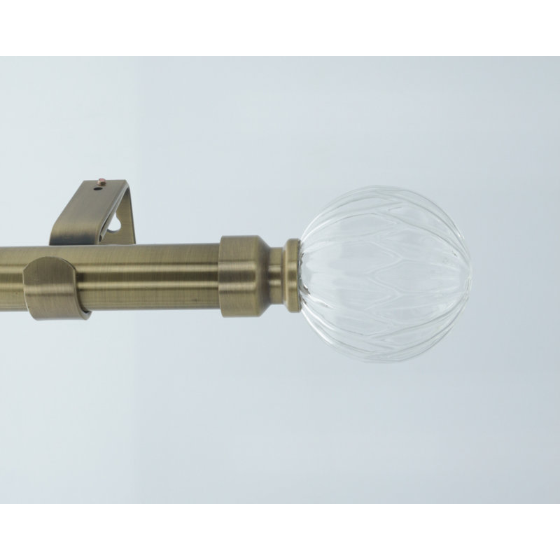 Tringle à rideaux simple réglable Varney, H 1 po x l 48 po x P 1 po, Acier brossé / argenté