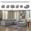 Canapé modulaire 6 pièces avec système audio et méridienne Braintree-111569904