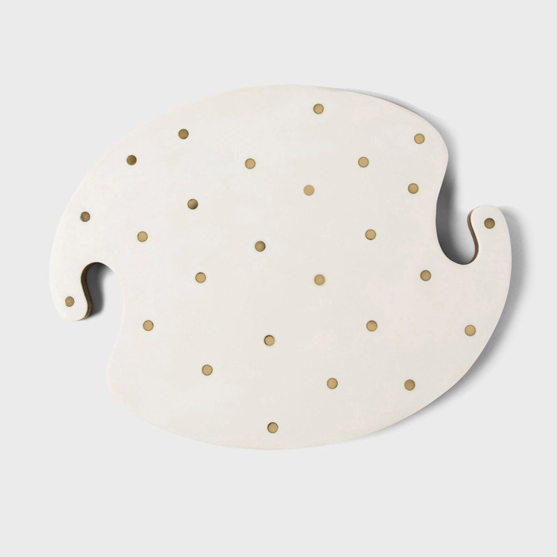 Mela Artisans Sitara Serving Board, White