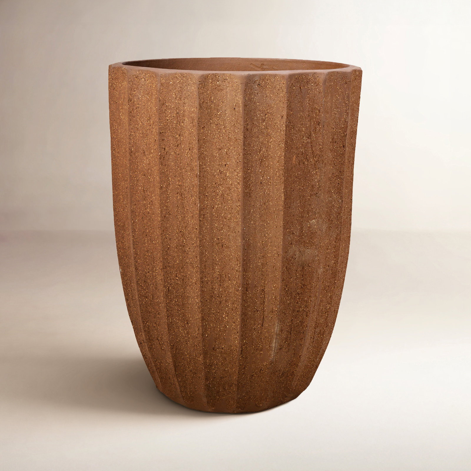 22" Pot Planter, 23" H x 17.5" W x 17.5" D, Brown