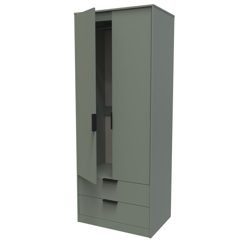 Turah Manufactured Wood Wardrobe, Reed Green