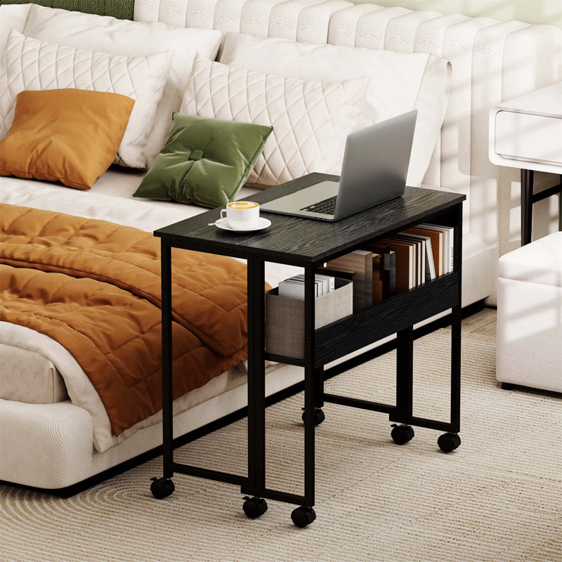 Bureau d'ordinateur portable pliable avec sac de rangement et tablette pour les petits espaces et le bureau personnel