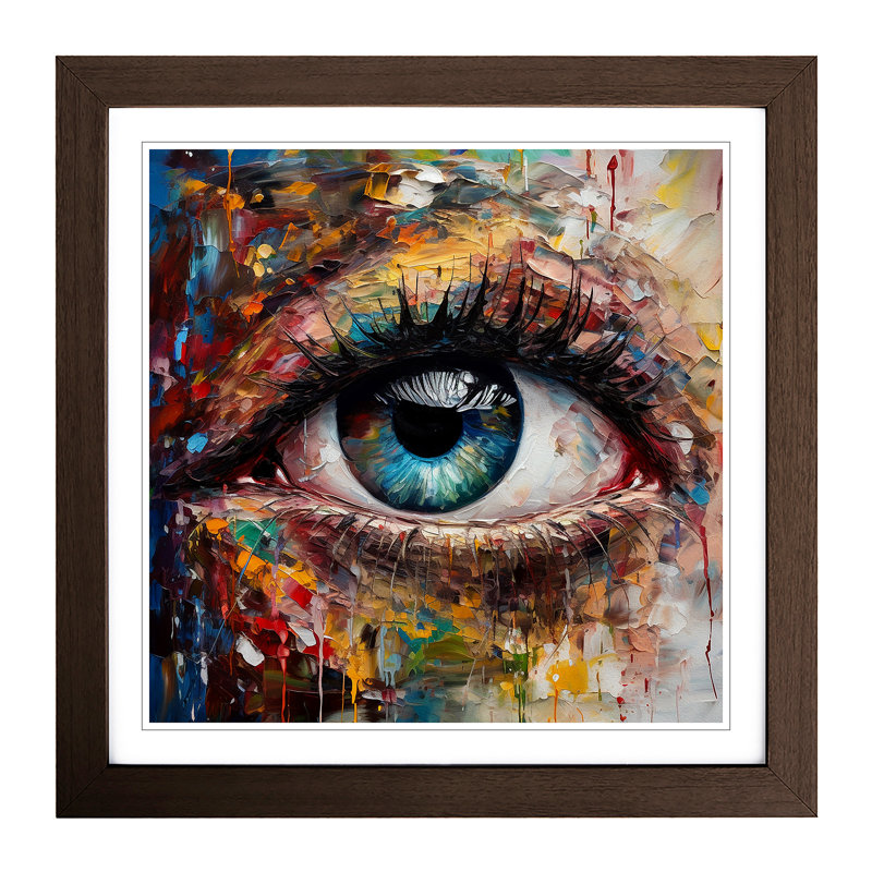 Single Picture Frame Print on Wood, Walnut