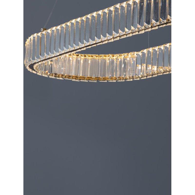 1 - Light Gold LED Crystal Pendant