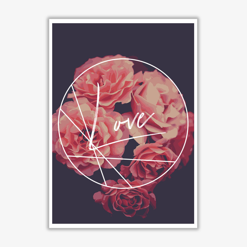 Floral Love - Print, No Frame, 85 cm H x 60 cm W x 1 cm D