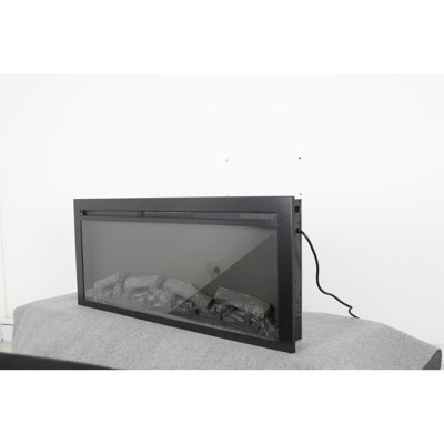 44 Inch Electric Fireplace Recessed In Wall, Remote Control, Flame, 1400W Heat, 5000 /H, 42.42 Lb Weight, Vent Fireplace, Controlled, Flame Effect, Overheat Protection, Fuse