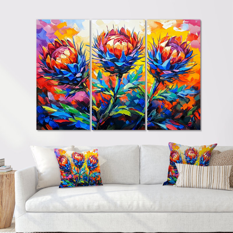 Adaway - chardon, ensemble d'art mural, H 40 po x l 60 po, Frameless Print Metal, Does Not Apply