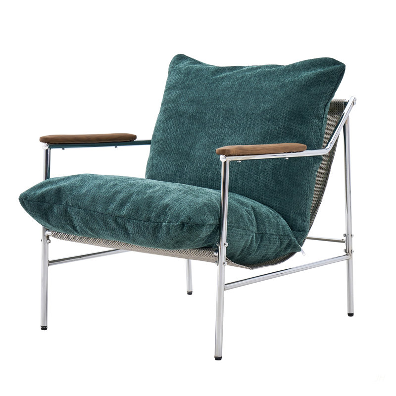Chaise d'appoint Chaises de salon Comfy Chaise de lecture pour chambre à coucher Chaise longue rembourrée Fauteuil moderne Mid-Century