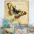 Toile avec cadre flottant or