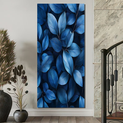Navy Leaves Echoes Of The Forest Floor II - Leaves Canvas Print