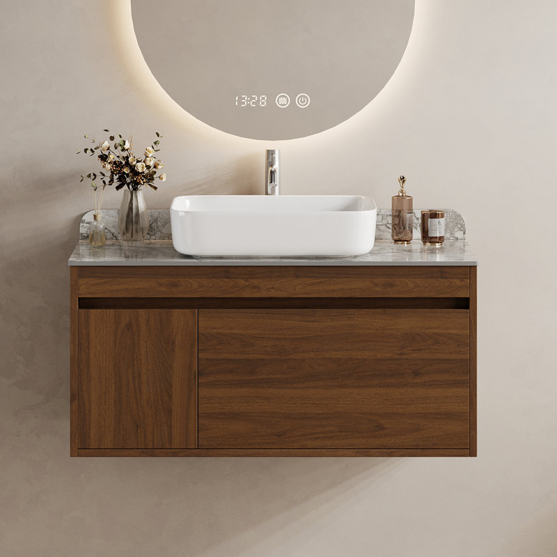 Meuble-lavabo moderne en marbre 36 po