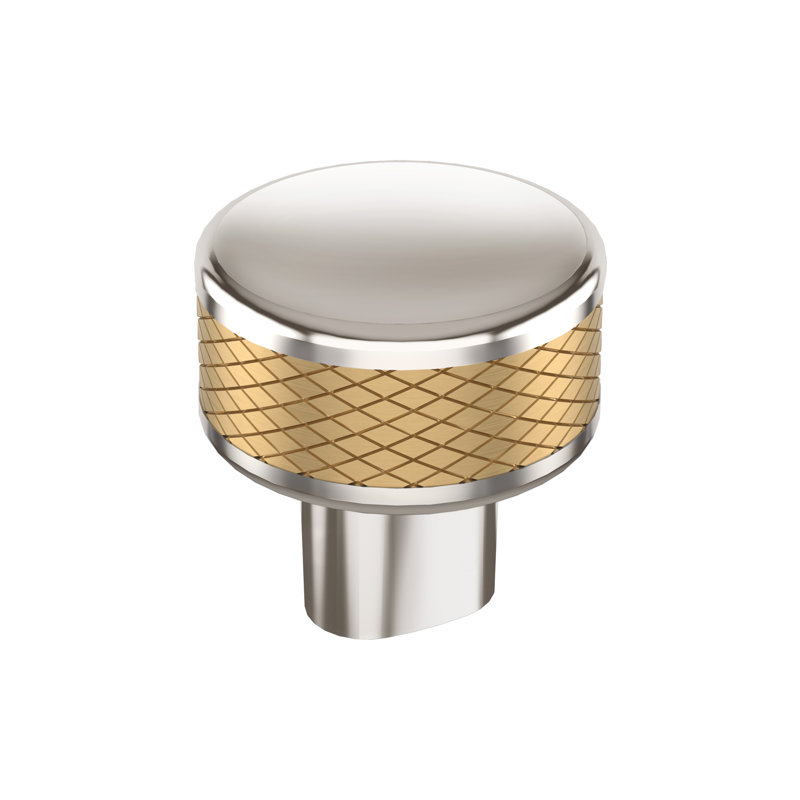 Esquire de 1 1/4 po (32 mm) de diamètre, Nickel poli / bronze champagne