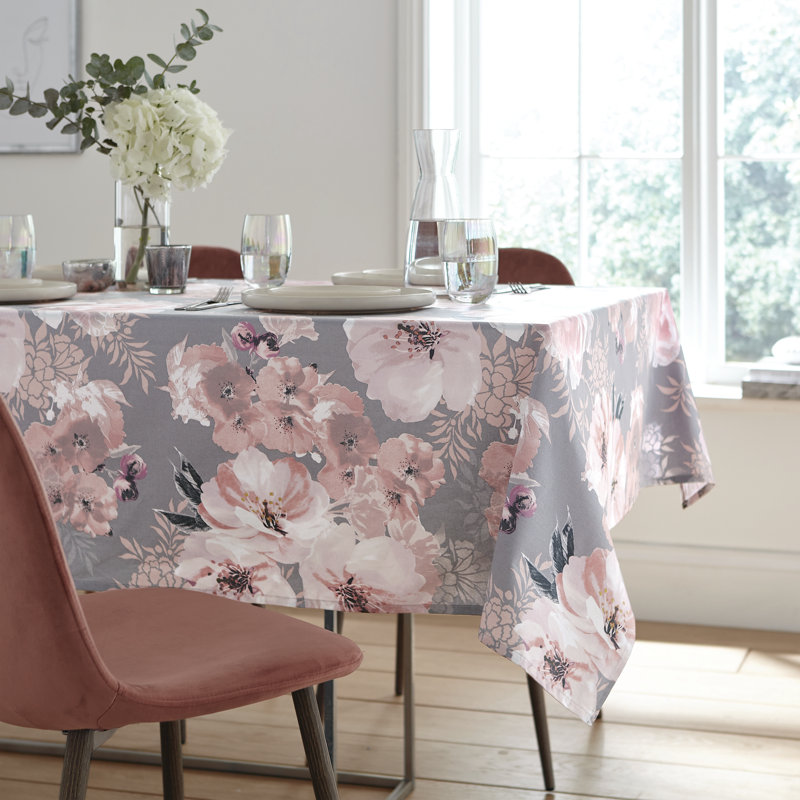 Dramatic Floral Table Cloth, 137cm W x 178cm L