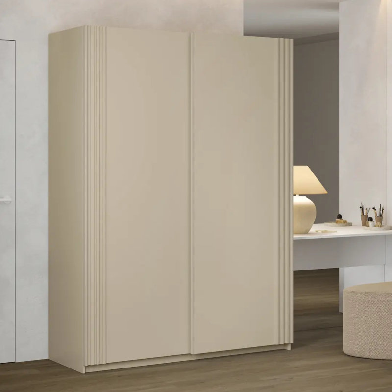 Manufactured Wood Wardrobe, Beige