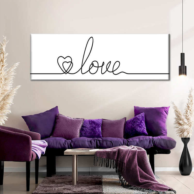 «Love Lines», reproduction sur toile, H 8 po x l 24 po