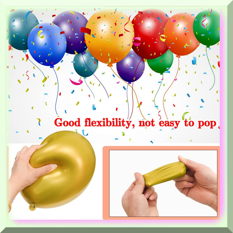 50 Count Latex Balloon Bundle in Red and Gold