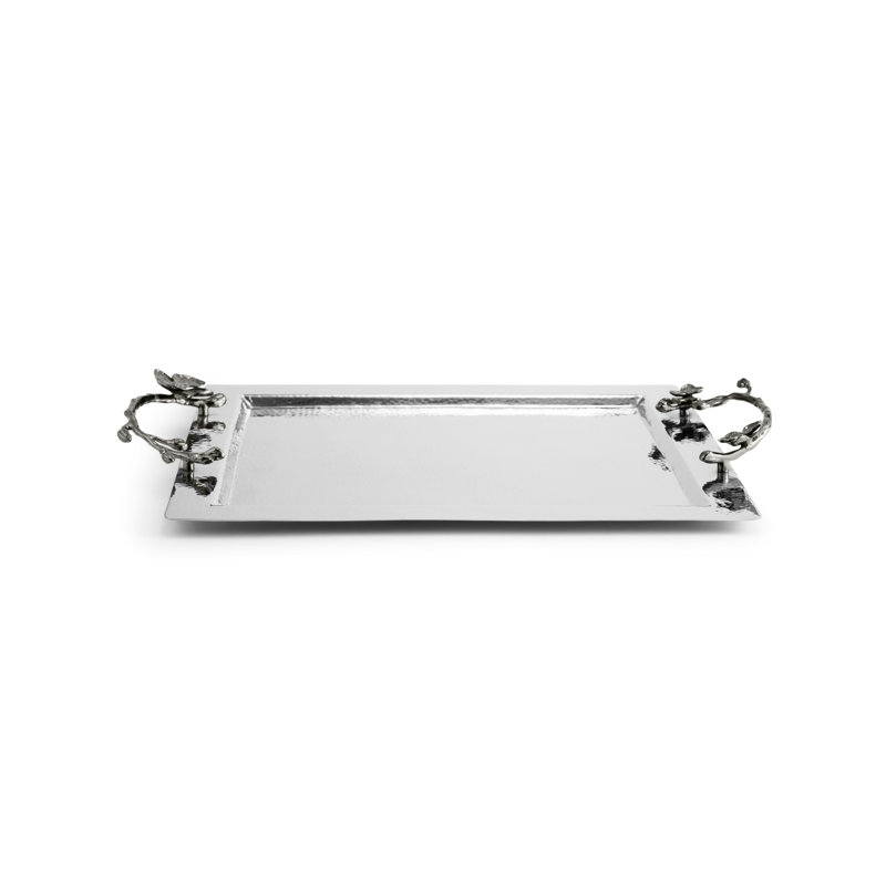 Black Orchid Serving Tray, 2"H x 18.25" W x 12.25" D