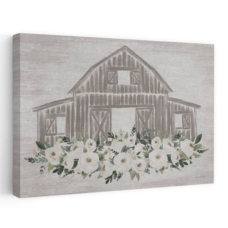 Fleur grange fantaisiste, architecture contemporaine abstraite, art floral, H 40 po x l 60 po