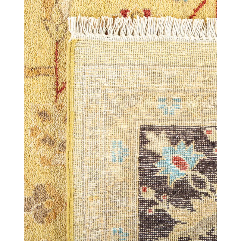 One-of-a-Kind 9'5" X 12' 2000s Wool Area Rug in Green