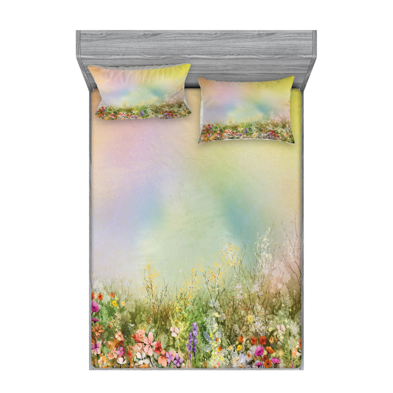 Microfiber Sheet Set, Queen Sheet Set with Fitted Sheet