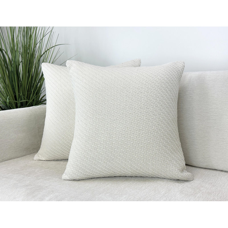 Coussin , 18 po x 18 po, Ivoire