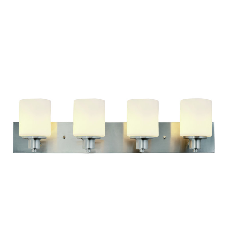 Éclairage pour meuble-lavabo à intensité variable Dane, 4, Nickel satiné
