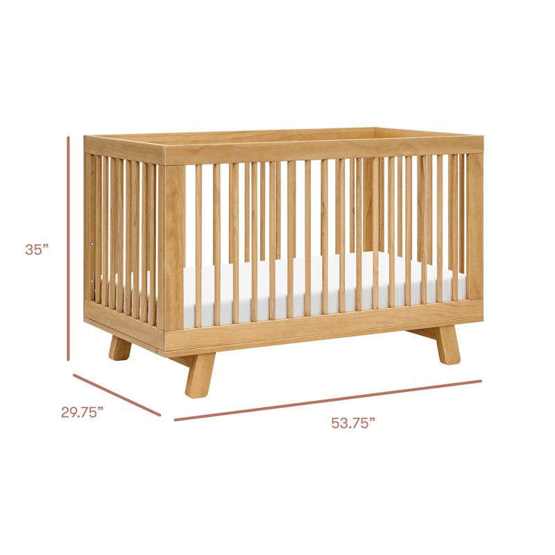 Hudson 3-in-1 Convertible Crib, Honey