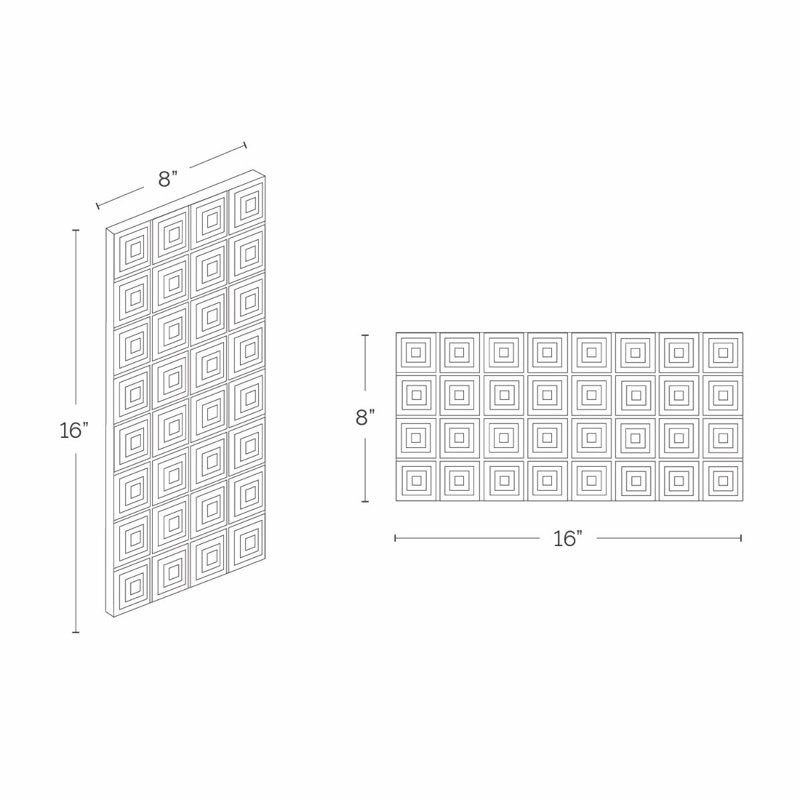 Kinzie 8x16 Waffle Textured Matte Ceramic Tile, White