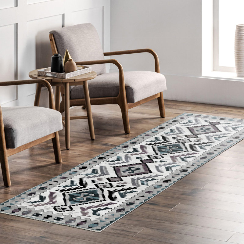 Tapis Zyir avec envers antidérapant, Rectangle 6 pi 7 po x 9 pi 7 po