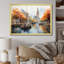 «Orange Canal Impressionistic Canal Loose», reproduction sur toile-286098854-286098864
