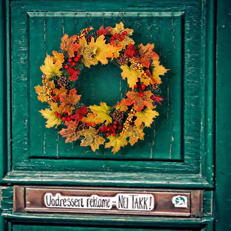 Faux Lighted Mixed Assortment 40cm Wreath