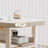 White solid wood study desk Double desk with Drawers-425000427