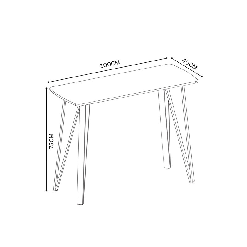 Grey Ceramic Console Table
