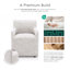 Chaise avec accoudoirs rembourrée avec roulettes Orya-1708436284