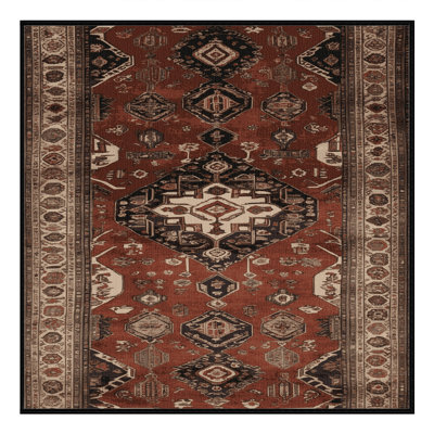 Tapis brun lavable à la machine