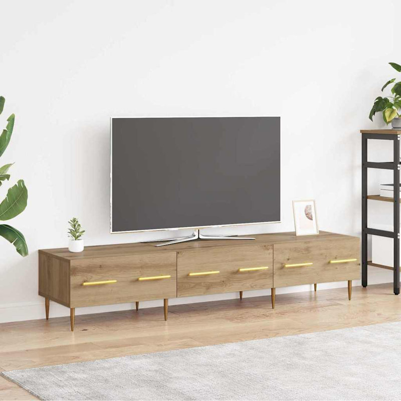 Unfinished TV Stand for TVs up to 70", Artisan Oak