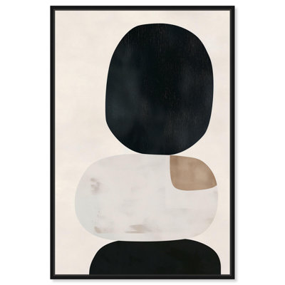 Pebble Pillars II Canvas Modern Boho Abstract by Art Remedy