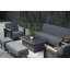 Ensemble de conversation pour 9 personnes avec coussins
