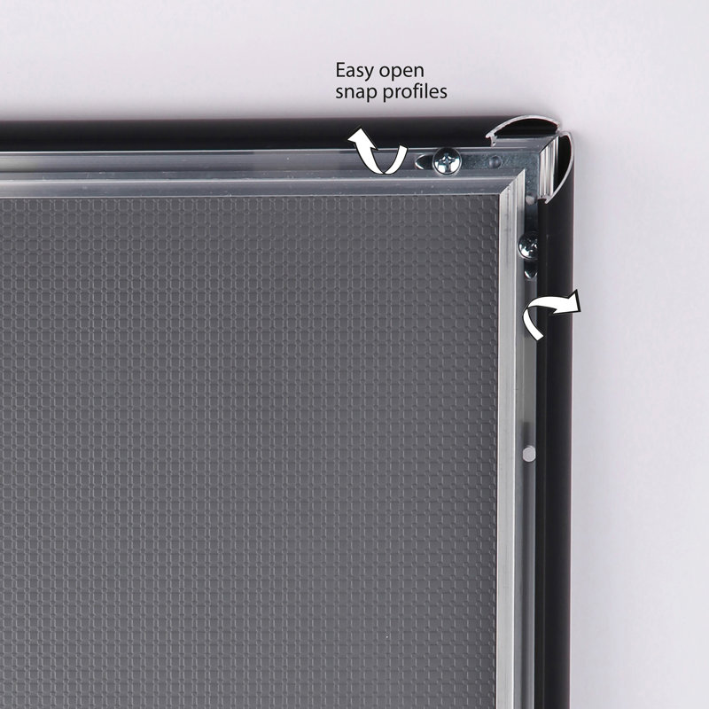 Black Aluminum 27x40 Inch Front-Loading Wall Picture Frame