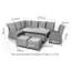 Canica Reclining Rattan Corner Dining Set - with Rising Table & Chair