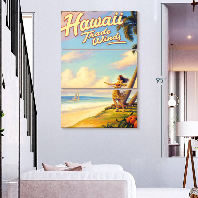 Gillard Hawaii Tradewinds, H 74 po x l 48 po