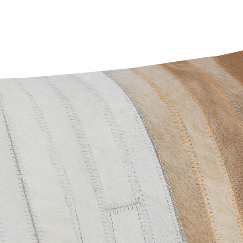 Meru Striped Hair On Hide Throw Pillow