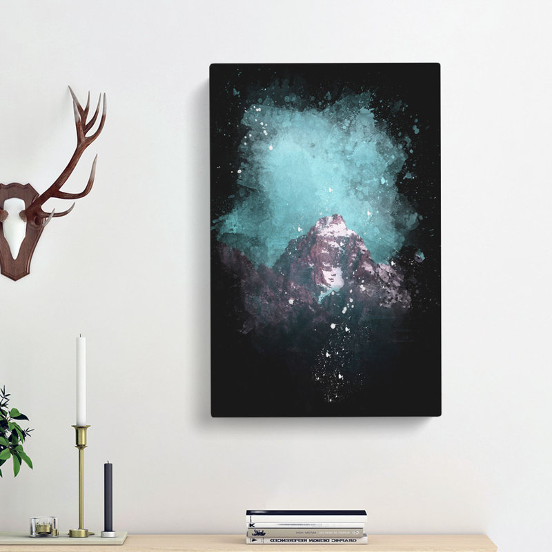 Mountain Peak In Wyoming - Wrapped Canvas Print, 50cm H x 35cm W x 3cm D