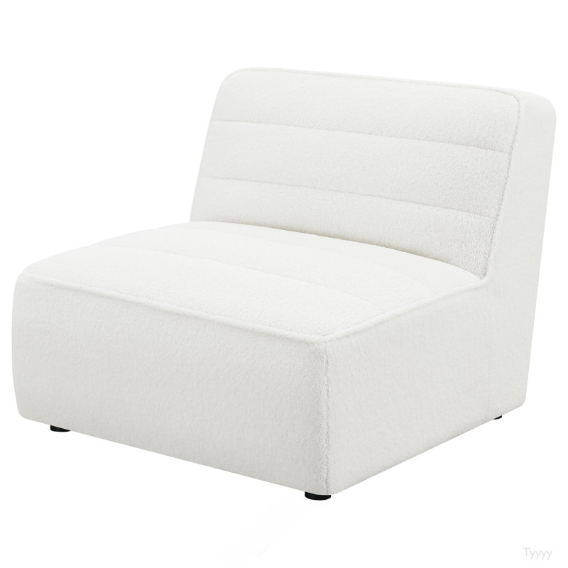 Fauteuil rembourré Bonnie, Ivoire ivoire