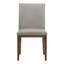 Ensemble de deux chaises d'appoint en cuir gris et brun