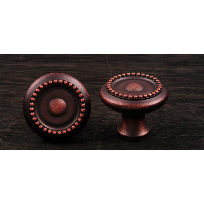 CK Series 1 1/4" Diameter Mushroom Knob, Distressed Copper