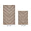 Ensemble de tapis de salle de bain à chevrons touffetés 100% coton Annaclara Premium GSM 1990 avec endos en latex antidérapant, certifié OEKO-TEX®, super absorbant et lavable à la machine, beige-71048580-71048574
